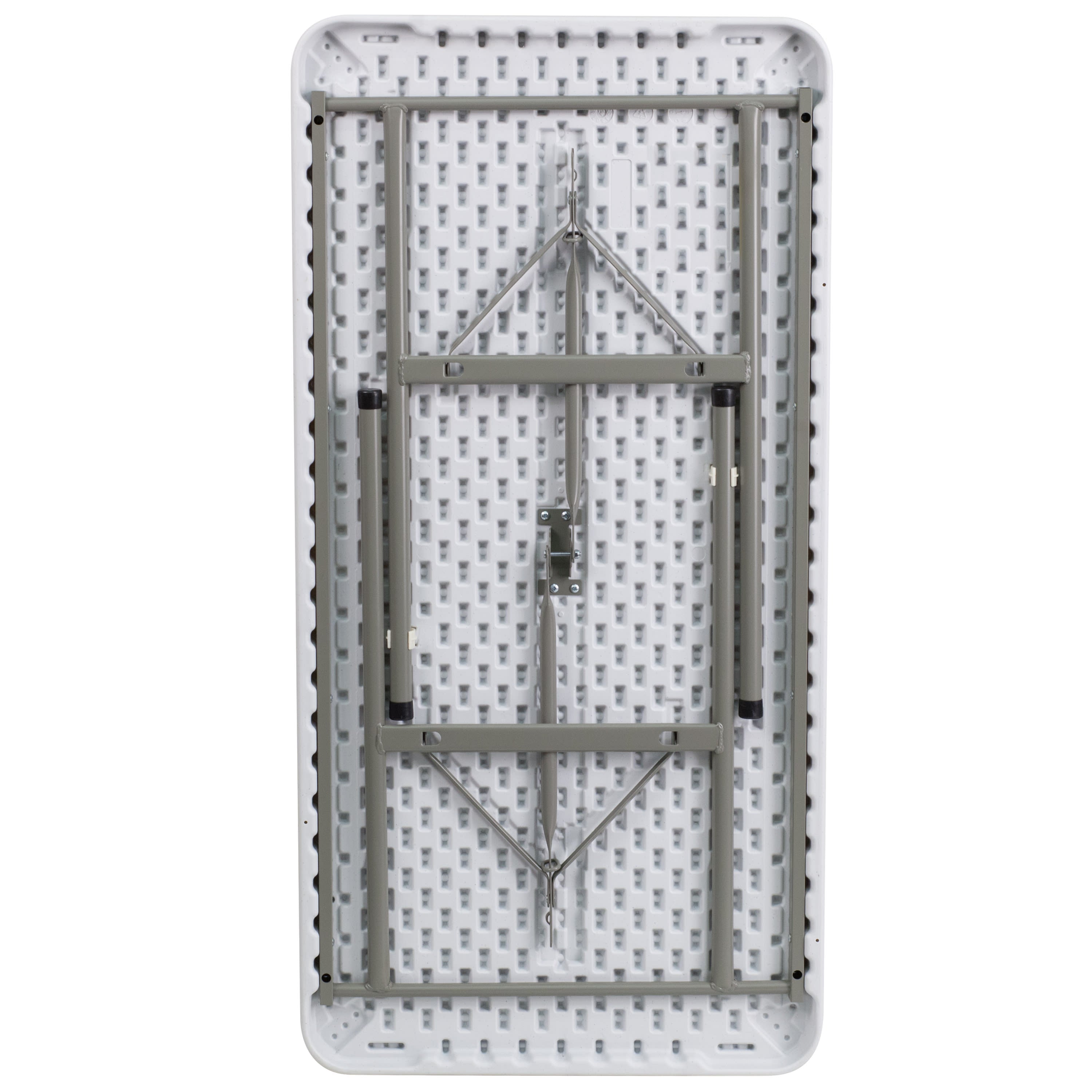 FLASH 4-Foot Plastic Folding Table Commercial Grade White